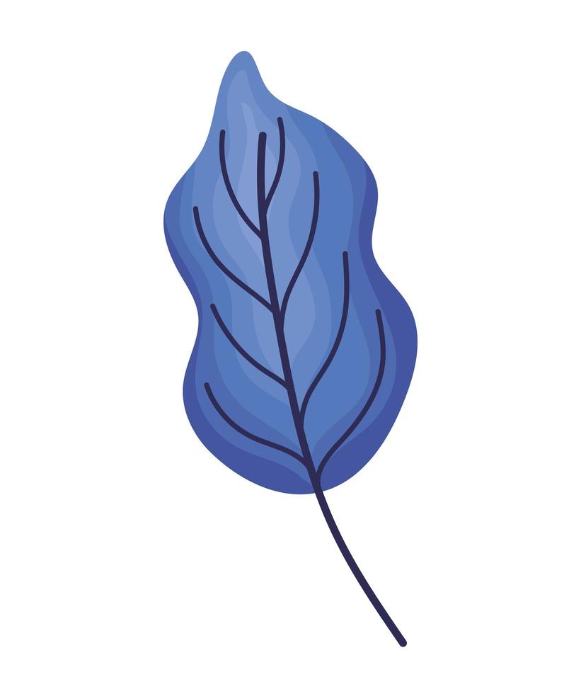 blauw blad icoon vector