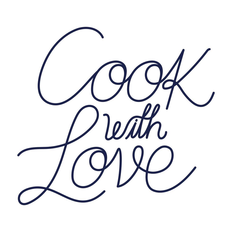 kook liefdesbelettering vector