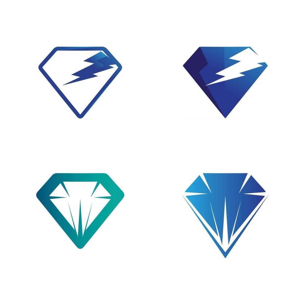 diamant en juweel ontwerp vector logo sjabloon symbool