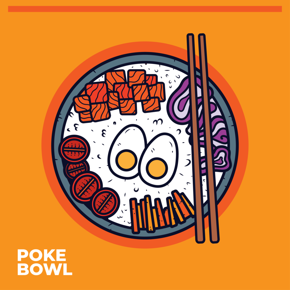 Poke Bowl Vector