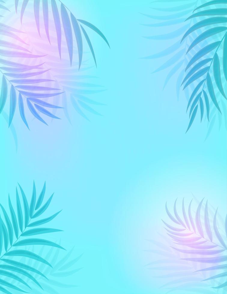 beautifil palmboom blad silhouet achtergrond vectorillustratie vector