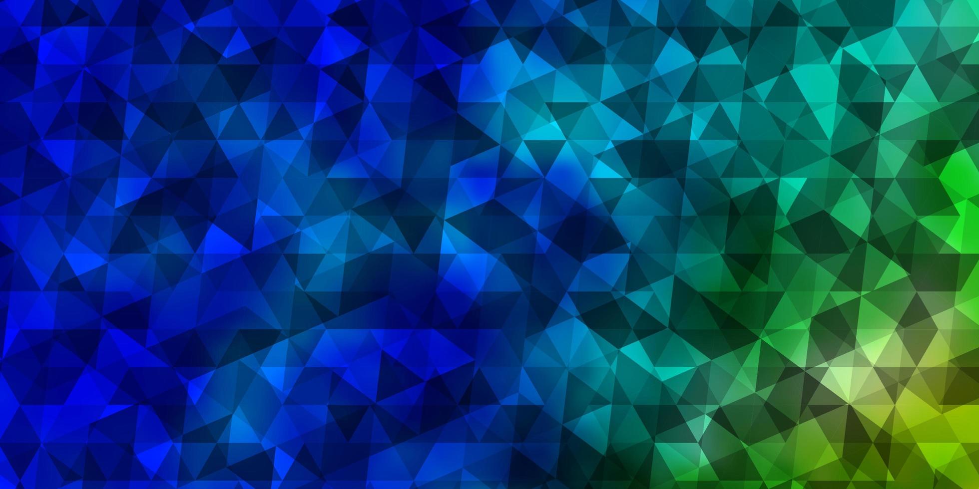 lichtblauw, groen vectorpatroon met veelhoekige stijl. vector