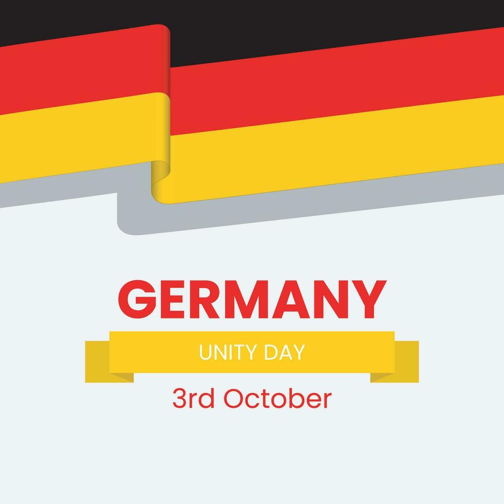 Duitsland eenheid dag. gelukkig eenheid dag Duitsland 3e oktober. eenheid dag groet kaart, banier of poster sjabloon. vector