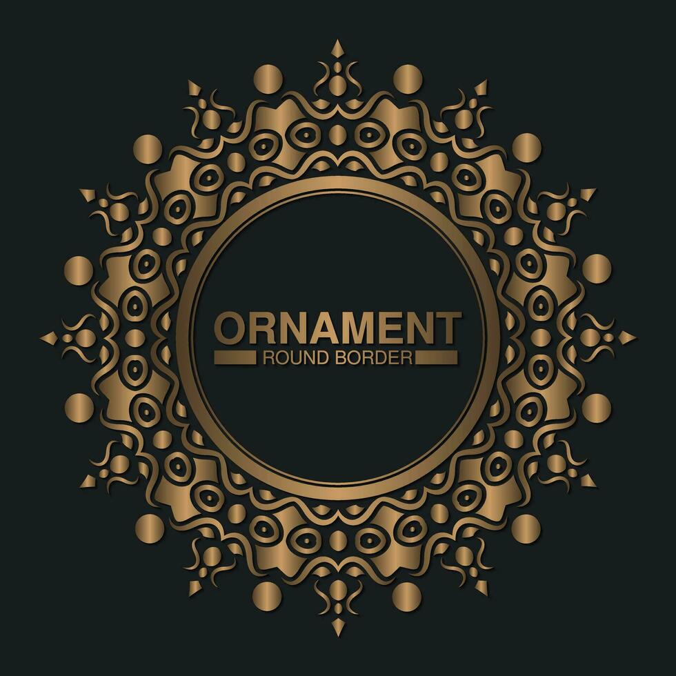 luxe ornament patroon cirkel ontwerp vector