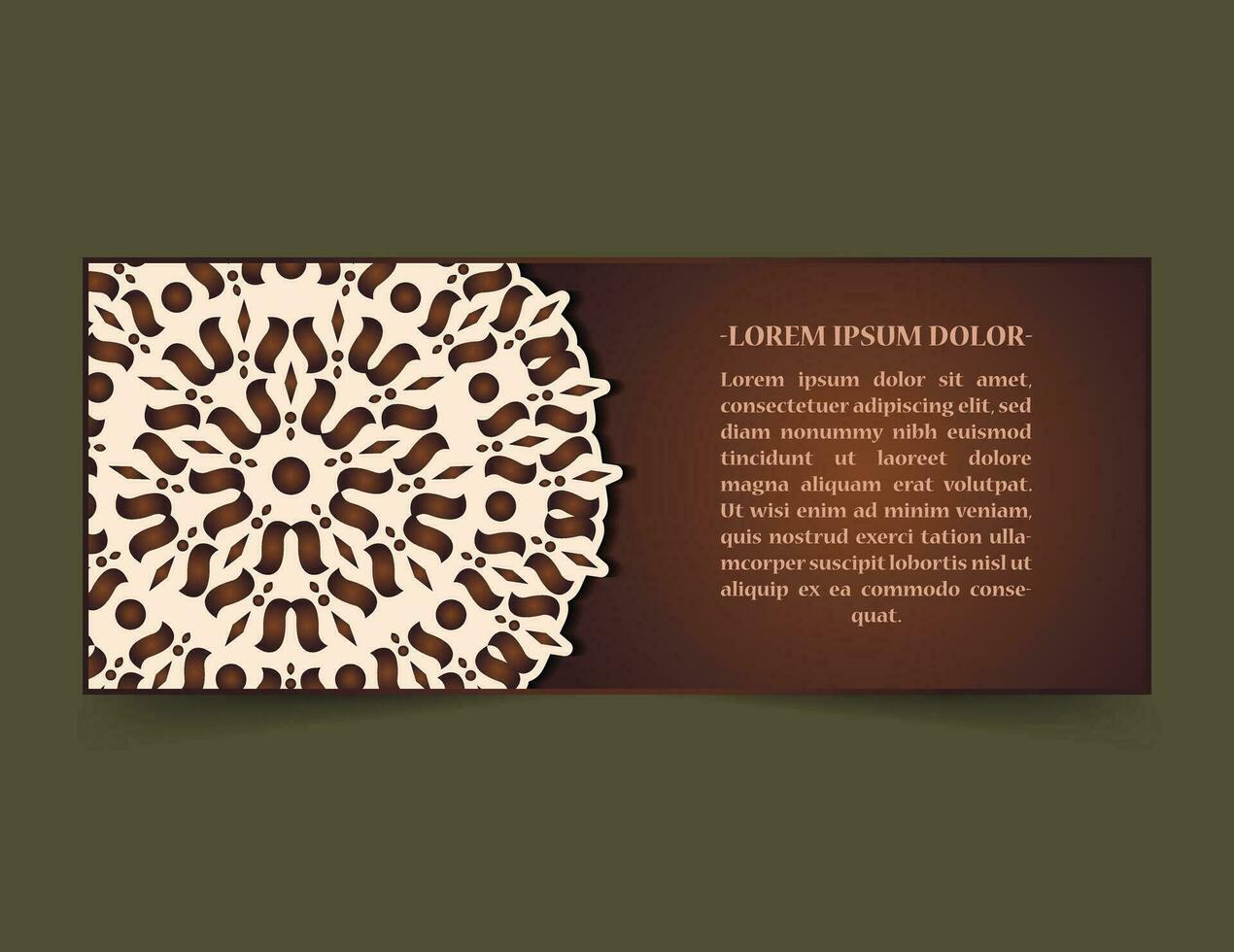 luxe mandala decoratieve kaart in gouden kleur vector