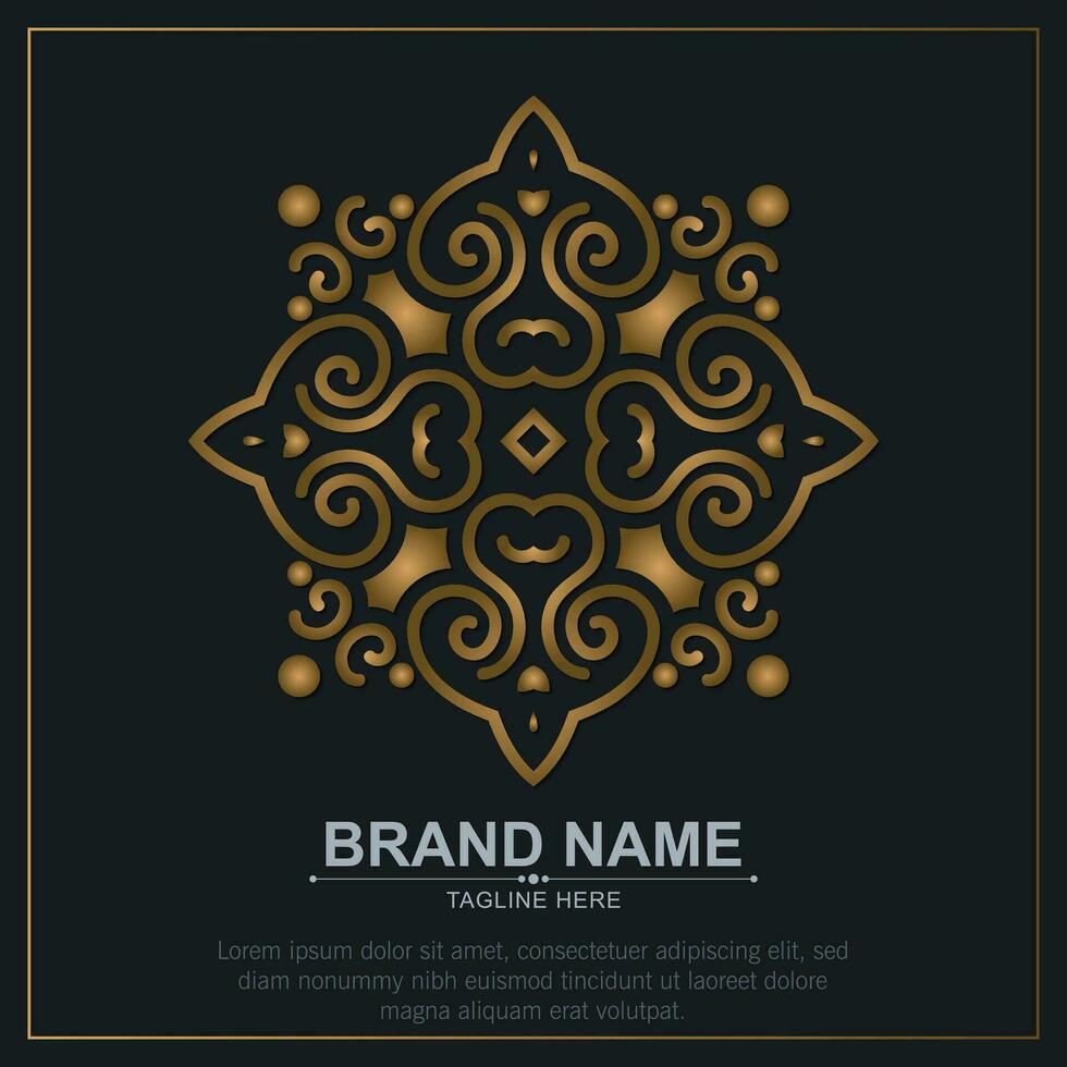 luxe ornament logo lijntekeningen vector