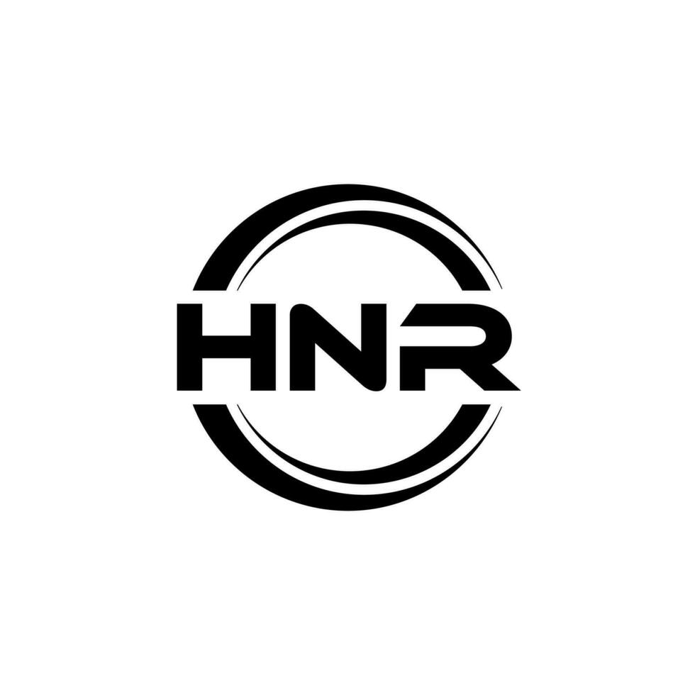 hnr logo ontwerp, inspiratie voor een uniek identiteit. modern elegantie en creatief ontwerp. watermerk uw succes met de opvallend deze logo. vector