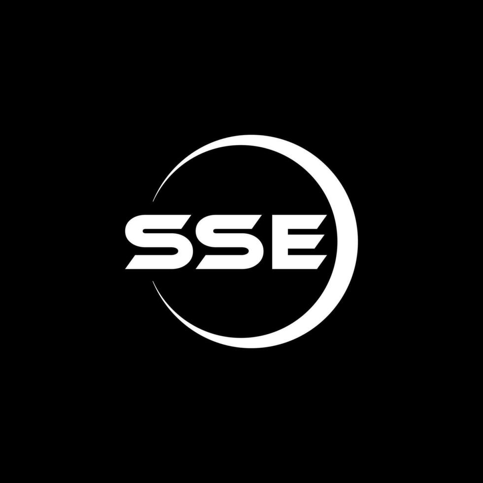 sse brief logo ontwerp met wit achtergrond in illustrator. vector logo, schoonschrift ontwerpen voor logo, poster, uitnodiging, enz.