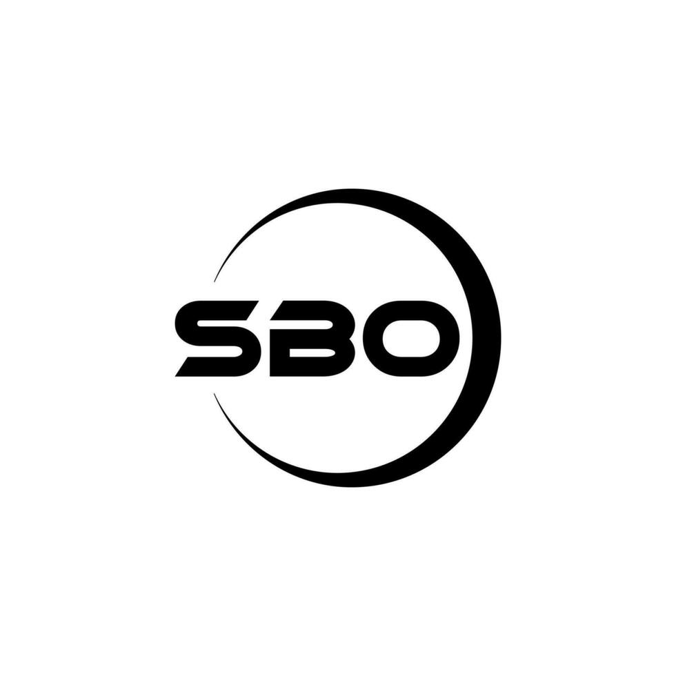 sbo brief logo ontwerp met wit achtergrond in illustrator. vector logo, schoonschrift ontwerpen voor logo, poster, uitnodiging, enz.