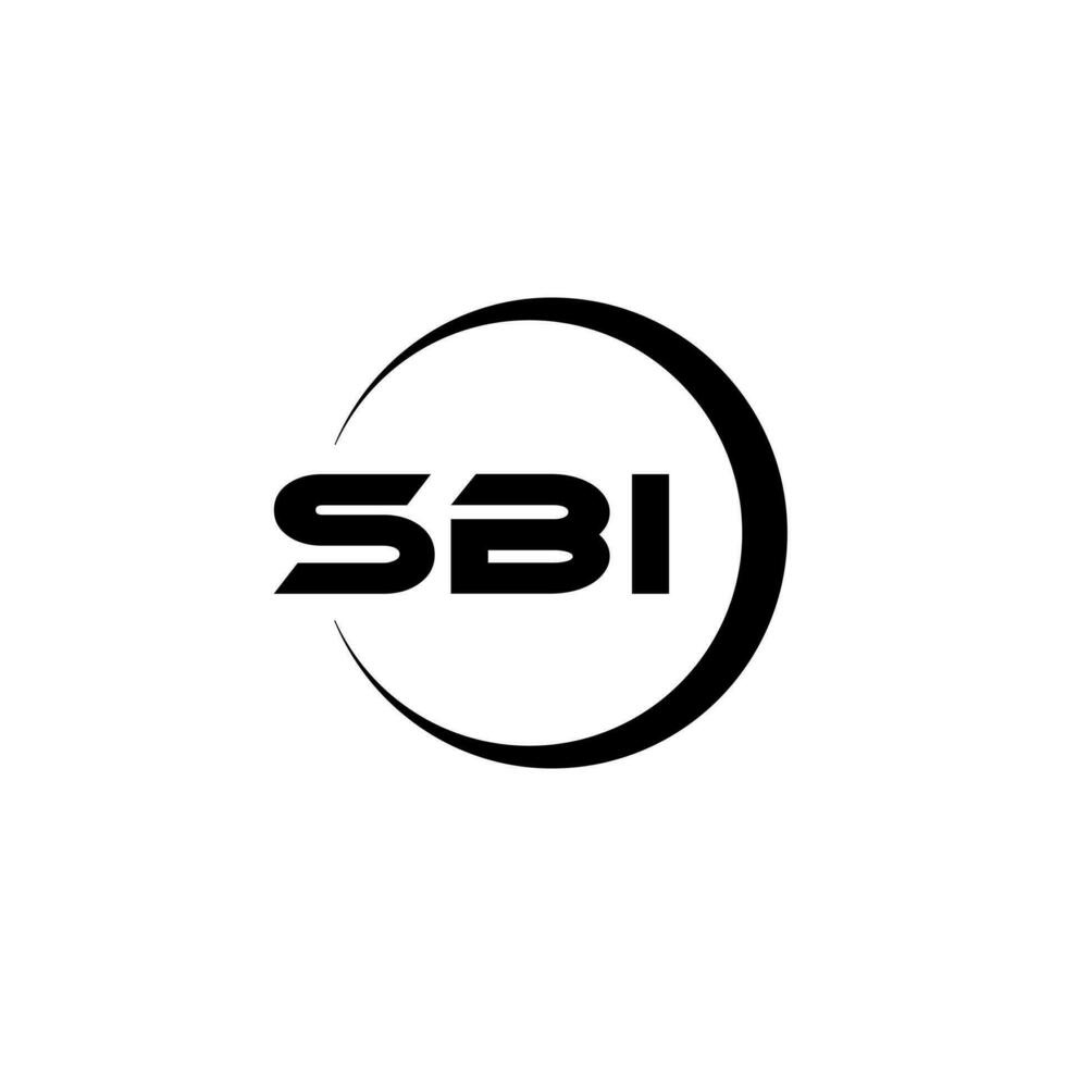 sbi brief logo ontwerp met wit achtergrond in illustrator. vector logo, schoonschrift ontwerpen voor logo, poster, uitnodiging, enz.