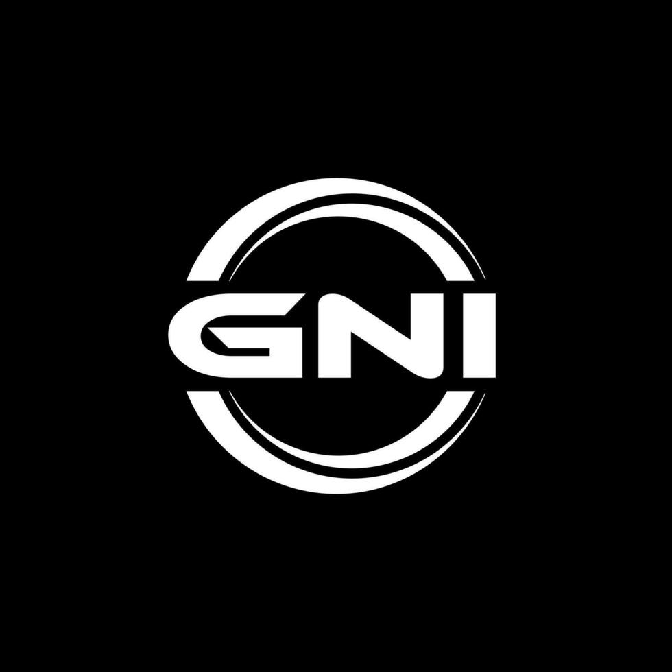 gni logo ontwerp, inspiratie voor een uniek identiteit. modern elegantie en creatief ontwerp. watermerk uw succes met de opvallend deze logo. vector