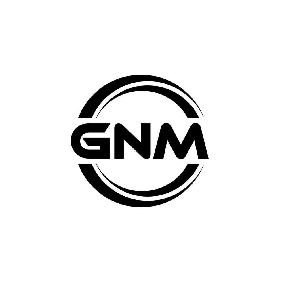 gnm logo ontwerp, inspiratie voor een uniek identiteit. modern elegantie en creatief ontwerp. watermerk uw succes met de opvallend deze logo. vector