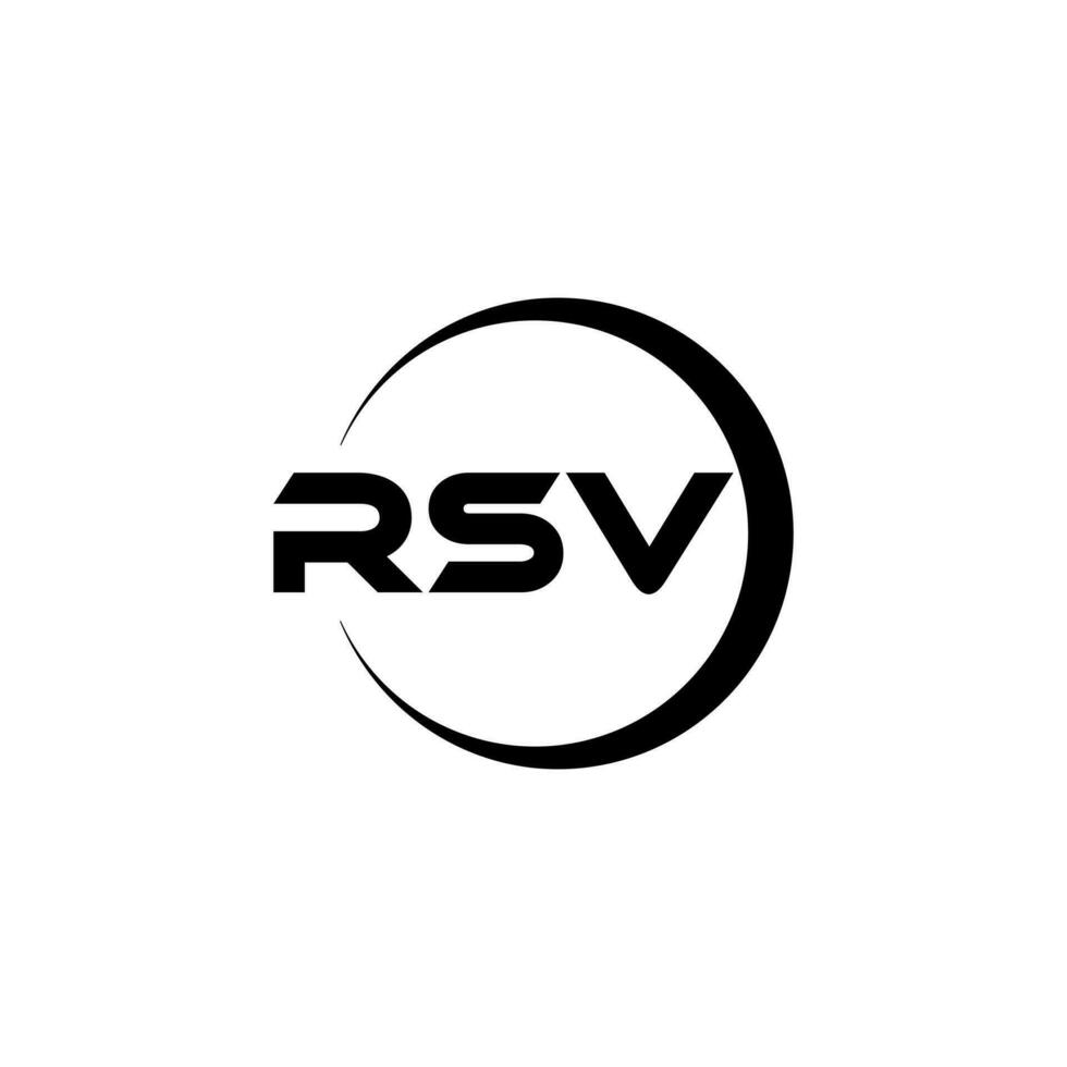 rsv brief logo ontwerp in illustratie. vector logo, schoonschrift ontwerpen voor logo, poster, uitnodiging, enz.