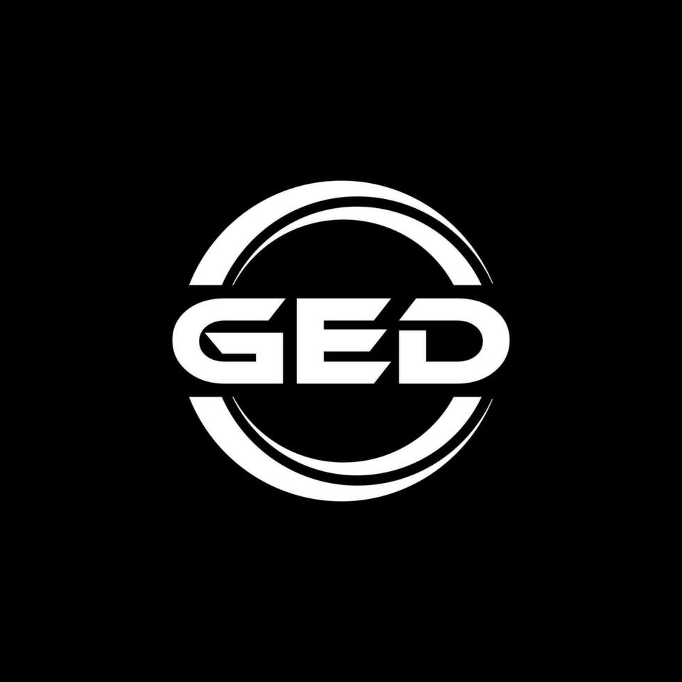 ged logo ontwerp, inspiratie voor een uniek identiteit. modern elegantie en creatief ontwerp. watermerk uw succes met de opvallend deze logo. vector