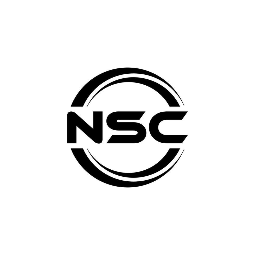 nsc logo ontwerp, inspiratie voor een uniek identiteit. modern elegantie en creatief ontwerp. watermerk uw succes met de opvallend deze logo. vector