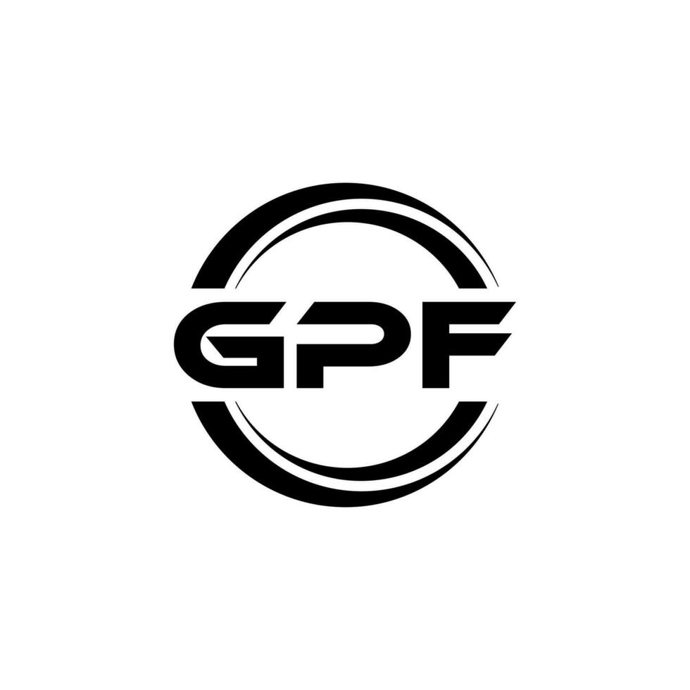 gpf logo ontwerp, inspiratie voor een uniek identiteit. modern elegantie en creatief ontwerp. watermerk uw succes met de opvallend deze logo. vector