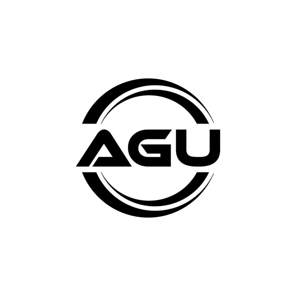 agu logo ontwerp, inspiratie voor een uniek identiteit. modern elegantie en creatief ontwerp. watermerk uw succes met de opvallend deze logo. vector