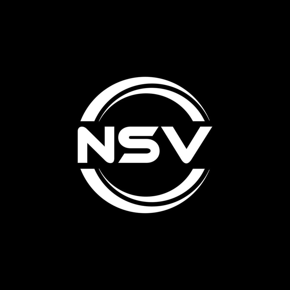 nsv logo ontwerp, inspiratie voor een uniek identiteit. modern elegantie en creatief ontwerp. watermerk uw succes met de opvallend deze logo. vector