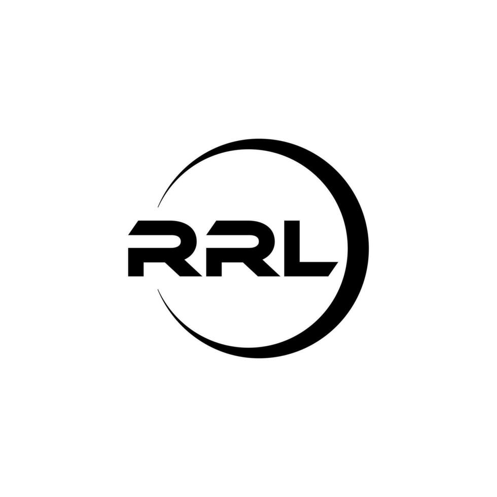 rrl brief logo ontwerp in illustratie. vector logo, schoonschrift ontwerpen voor logo, poster, uitnodiging, enz.