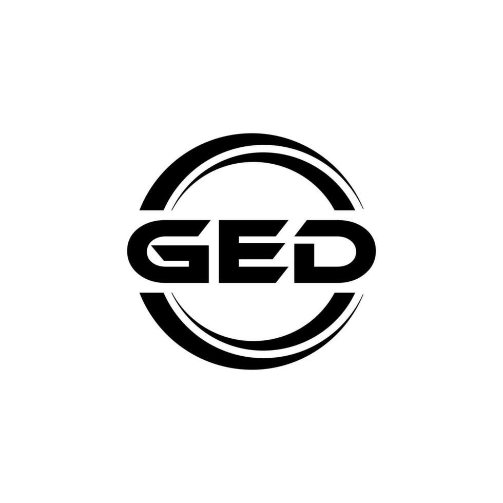 ged logo ontwerp, inspiratie voor een uniek identiteit. modern elegantie en creatief ontwerp. watermerk uw succes met de opvallend deze logo. vector