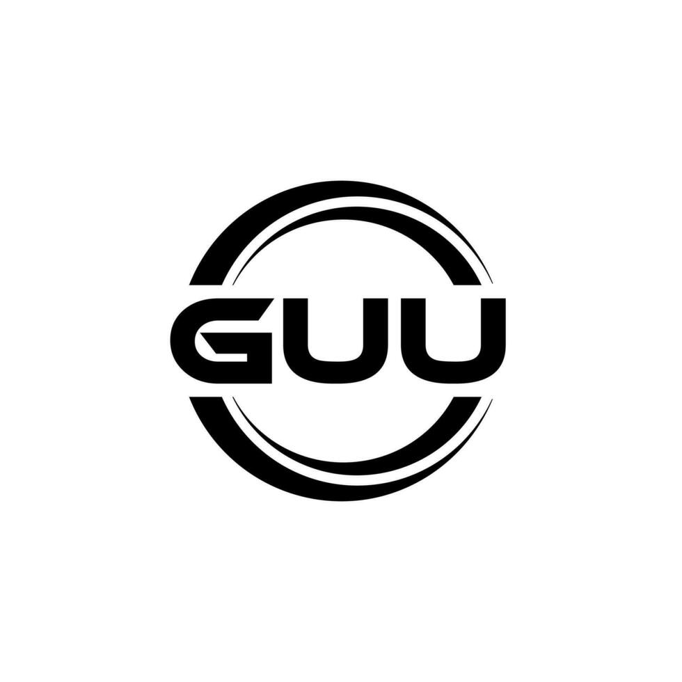 guu logo ontwerp, inspiratie voor een uniek identiteit. modern elegantie en creatief ontwerp. watermerk uw succes met de opvallend deze logo. vector