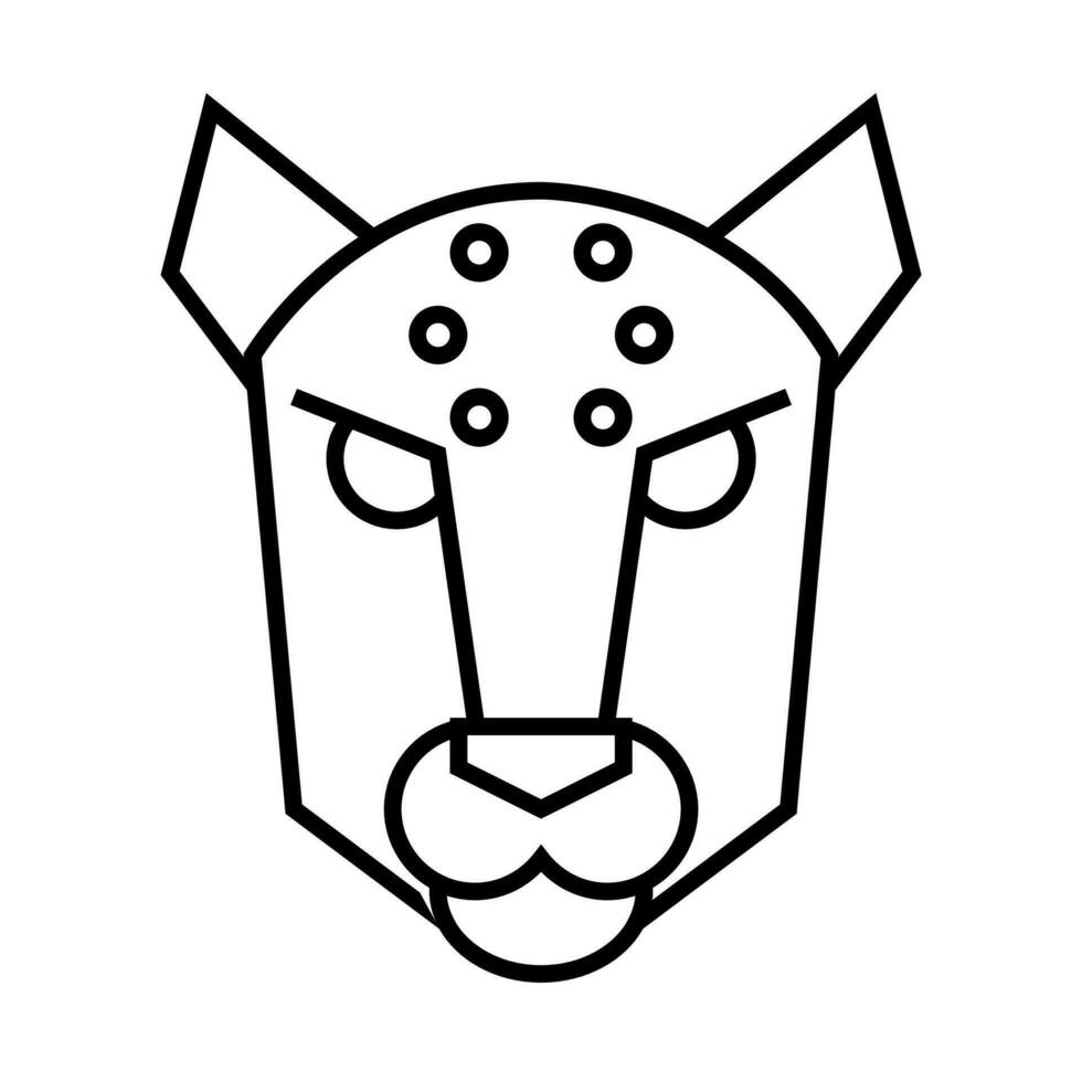 luipaard icoon, teken, symbool in lijn stijl vector