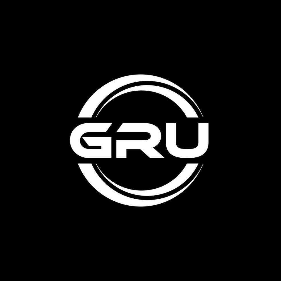 gru logo ontwerp, inspiratie voor een uniek identiteit. modern elegantie en creatief ontwerp. watermerk uw succes met de opvallend deze logo. vector