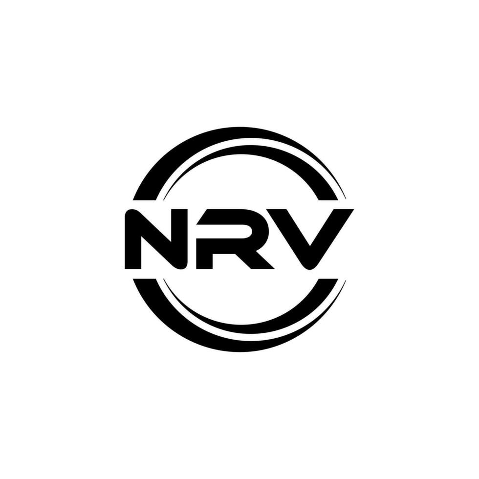 nrv logo ontwerp, inspiratie voor een uniek identiteit. modern elegantie en creatief ontwerp. watermerk uw succes met de opvallend deze logo. vector