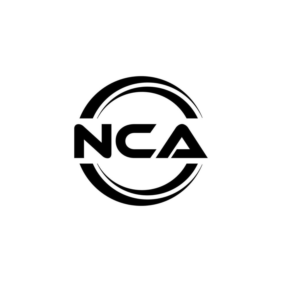 nca logo ontwerp, inspiratie voor een uniek identiteit. modern elegantie en creatief ontwerp. watermerk uw succes met de opvallend deze logo. vector