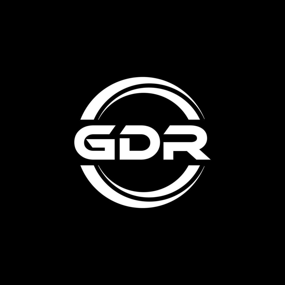 gdr logo ontwerp, inspiratie voor een uniek identiteit. modern elegantie en creatief ontwerp. watermerk uw succes met de opvallend deze logo. vector