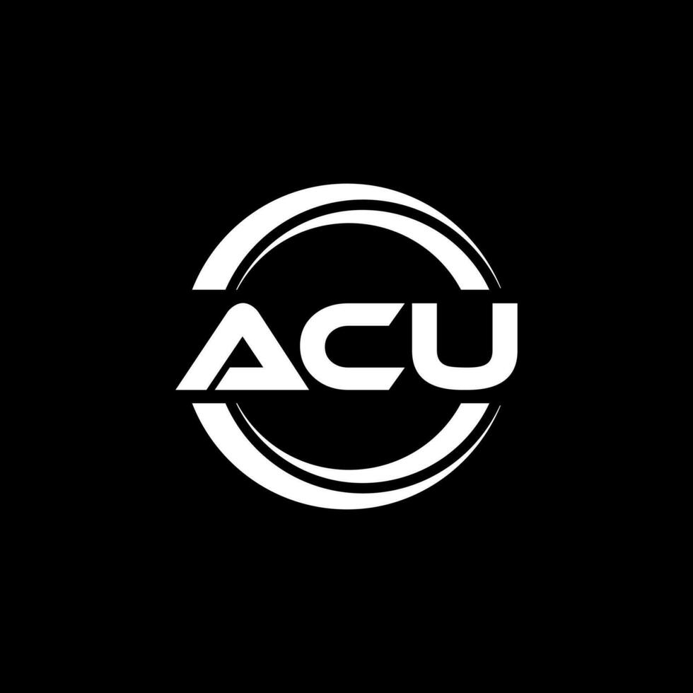 acu logo ontwerp, inspiratie voor een uniek identiteit. modern elegantie en creatief ontwerp. watermerk uw succes met de opvallend deze logo. vector