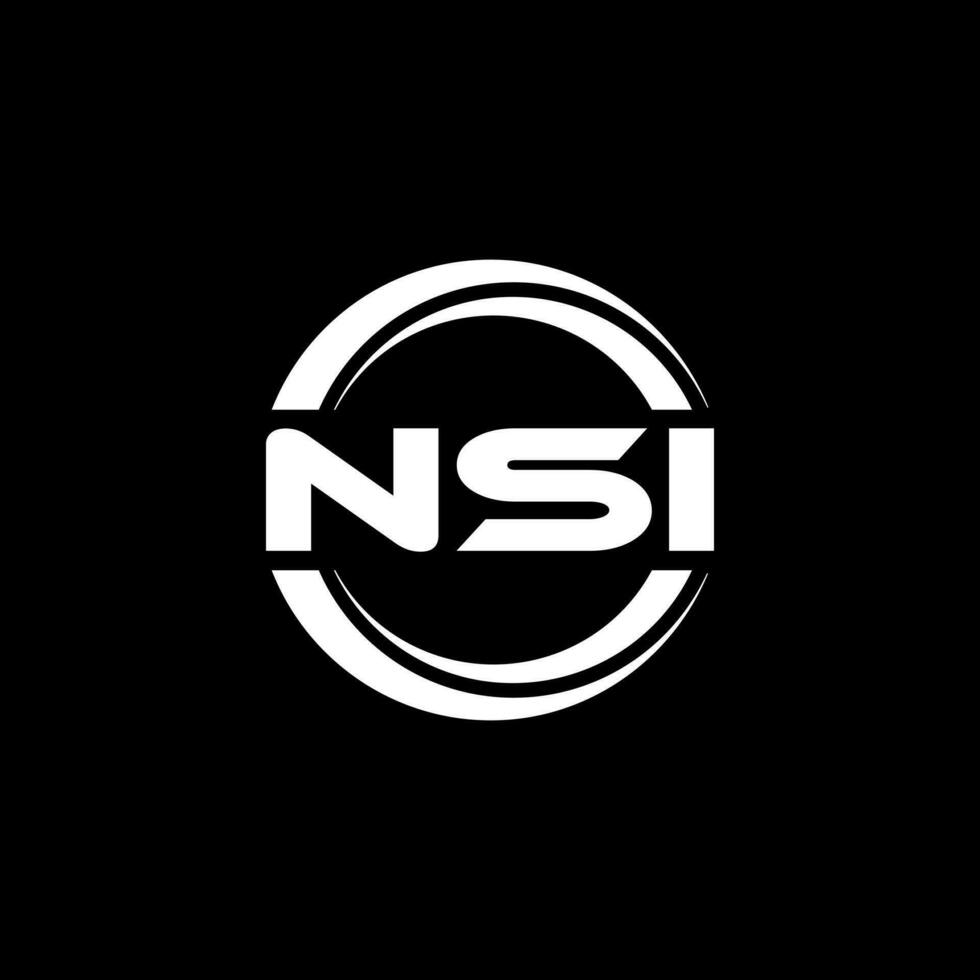 nsi logo ontwerp, inspiratie voor een uniek identiteit. modern elegantie en creatief ontwerp. watermerk uw succes met de opvallend deze logo. vector