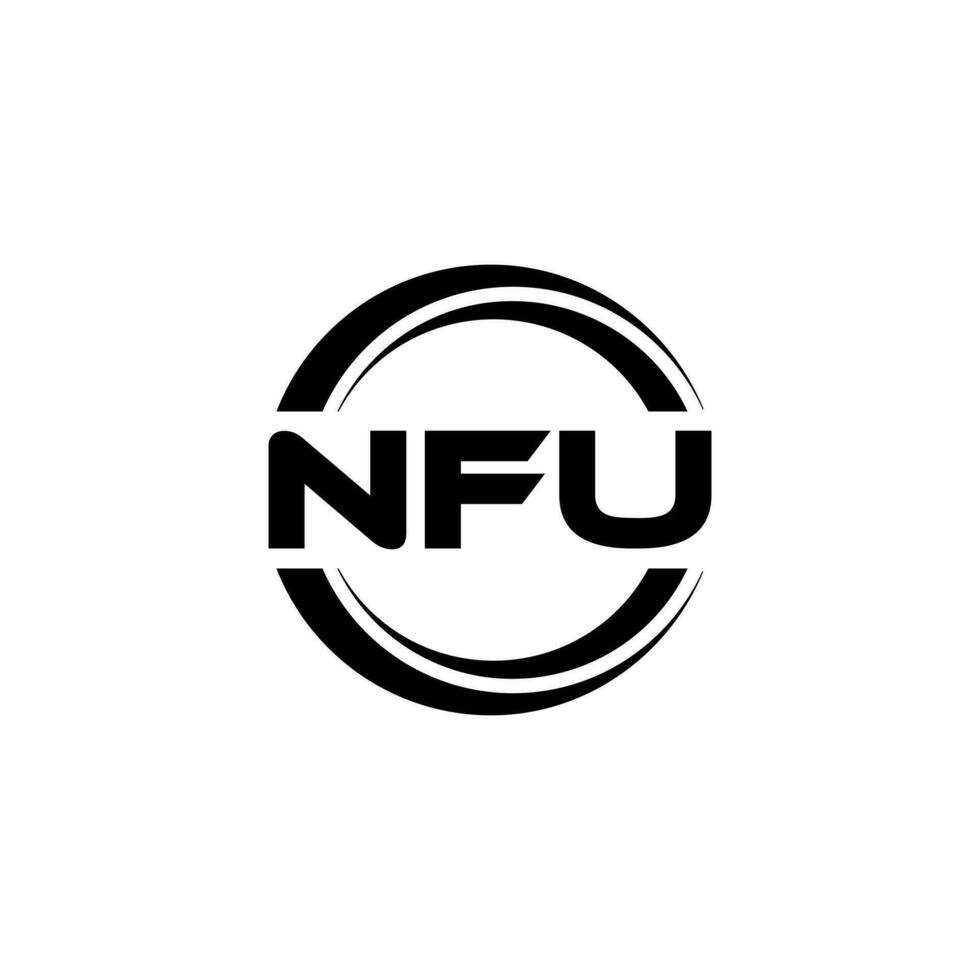nfu logo ontwerp, inspiratie voor een uniek identiteit. modern elegantie en creatief ontwerp. watermerk uw succes met de opvallend deze logo. vector