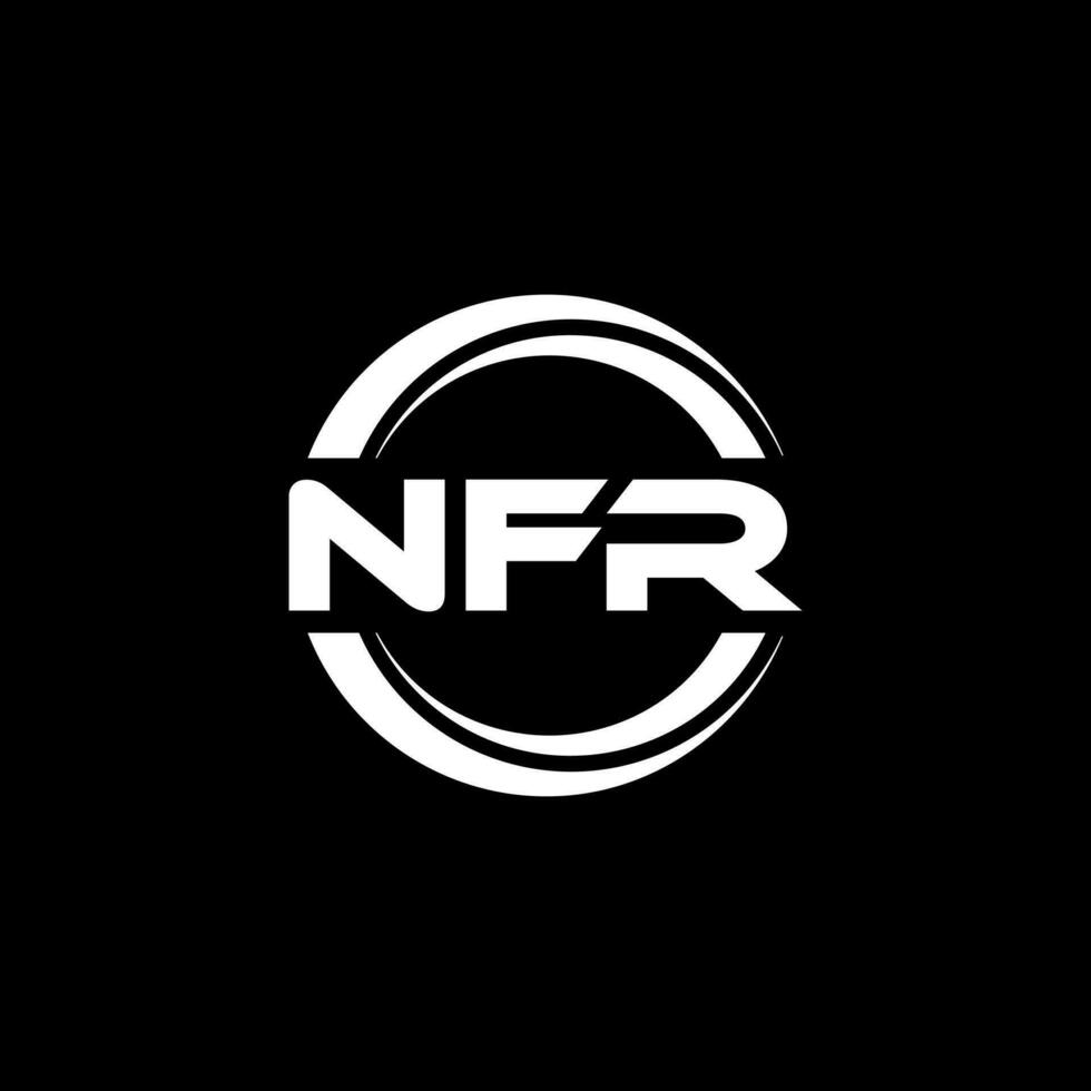 nfr logo ontwerp, inspiratie voor een uniek identiteit. modern elegantie en creatief ontwerp. watermerk uw succes met de opvallend deze logo. vector