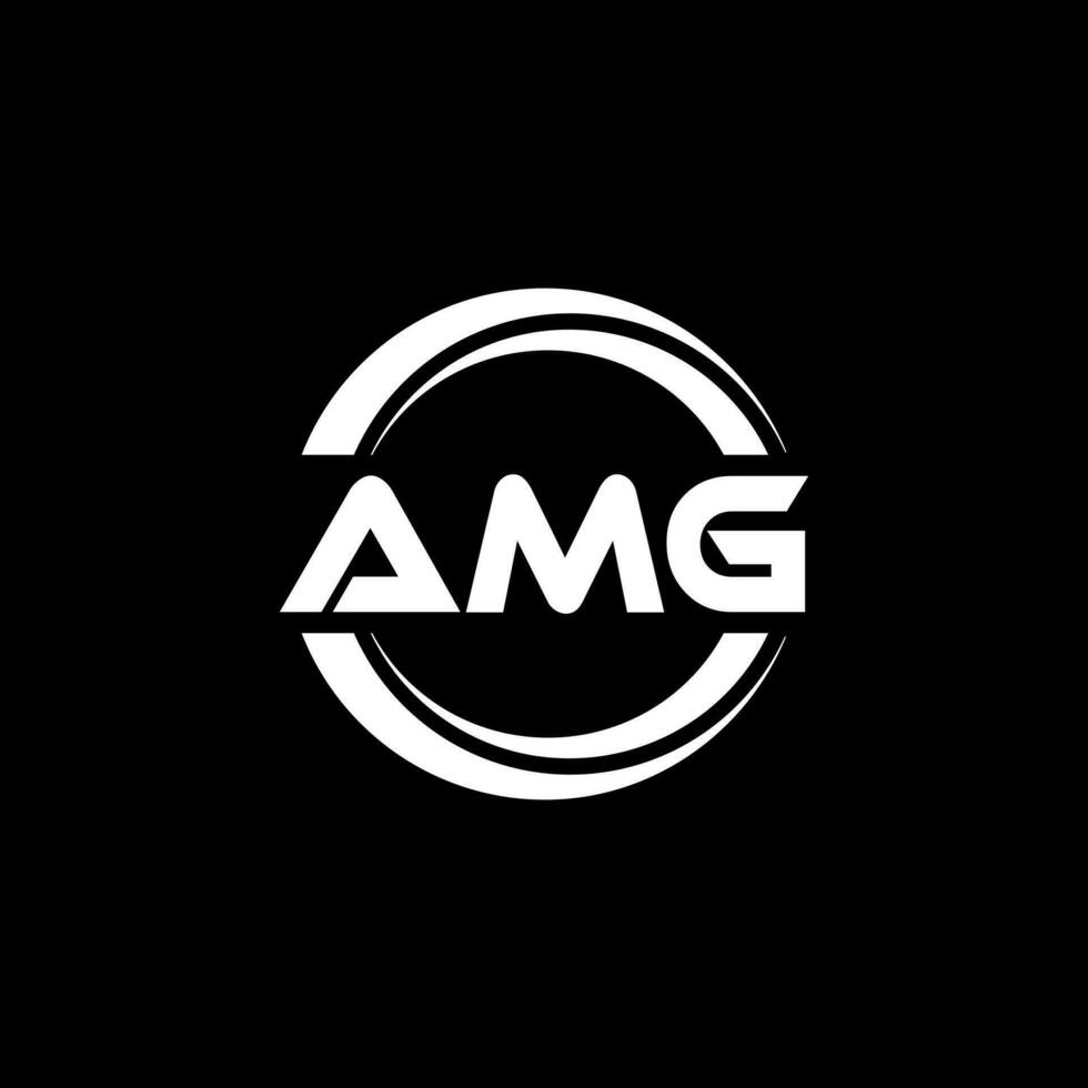 amg logo ontwerp, inspiratie voor een uniek identiteit. modern elegantie en creatief ontwerp. watermerk uw succes met de opvallend deze logo. vector