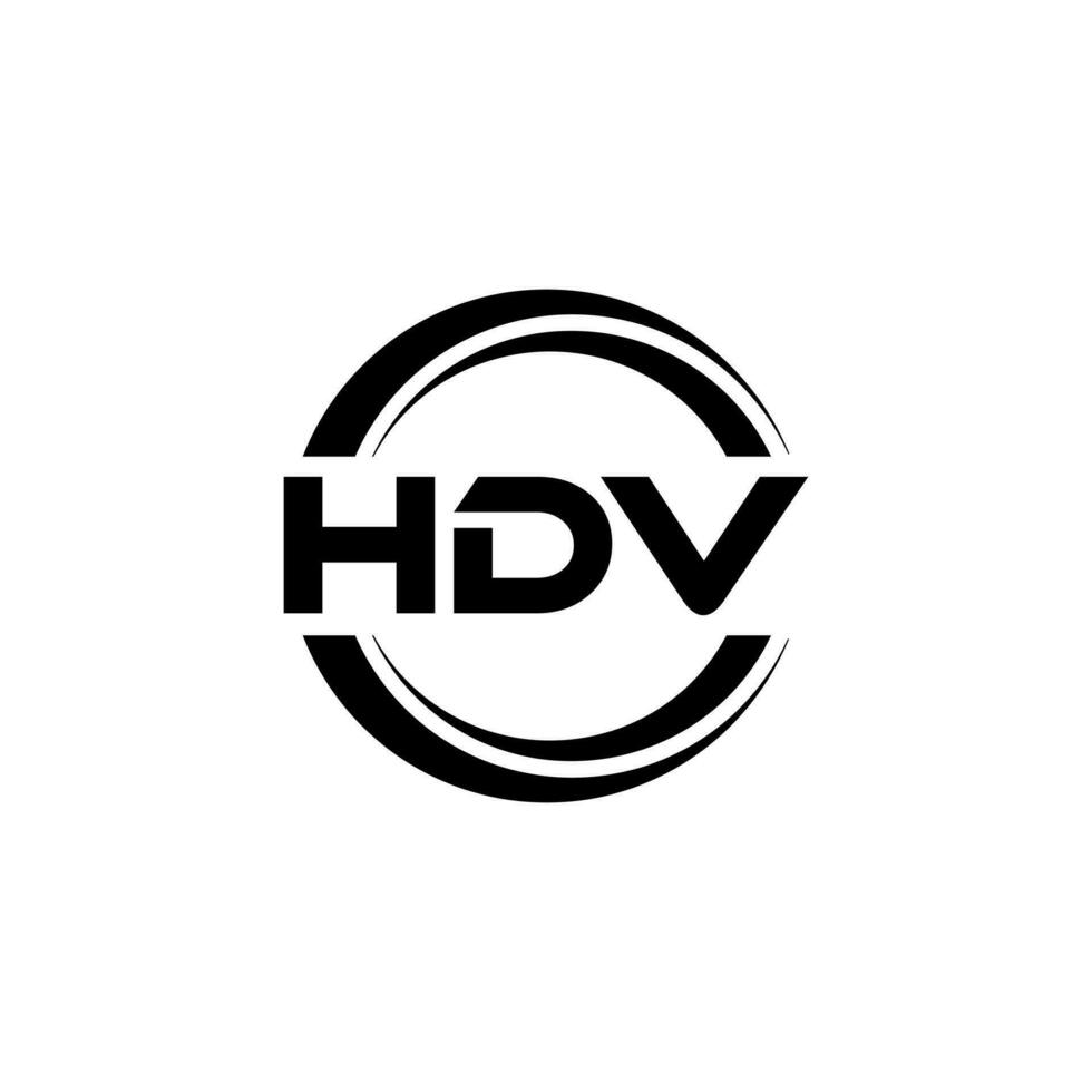 hdv logo ontwerp, inspiratie voor een uniek identiteit. modern elegantie en creatief ontwerp. watermerk uw succes met de opvallend deze logo. vector