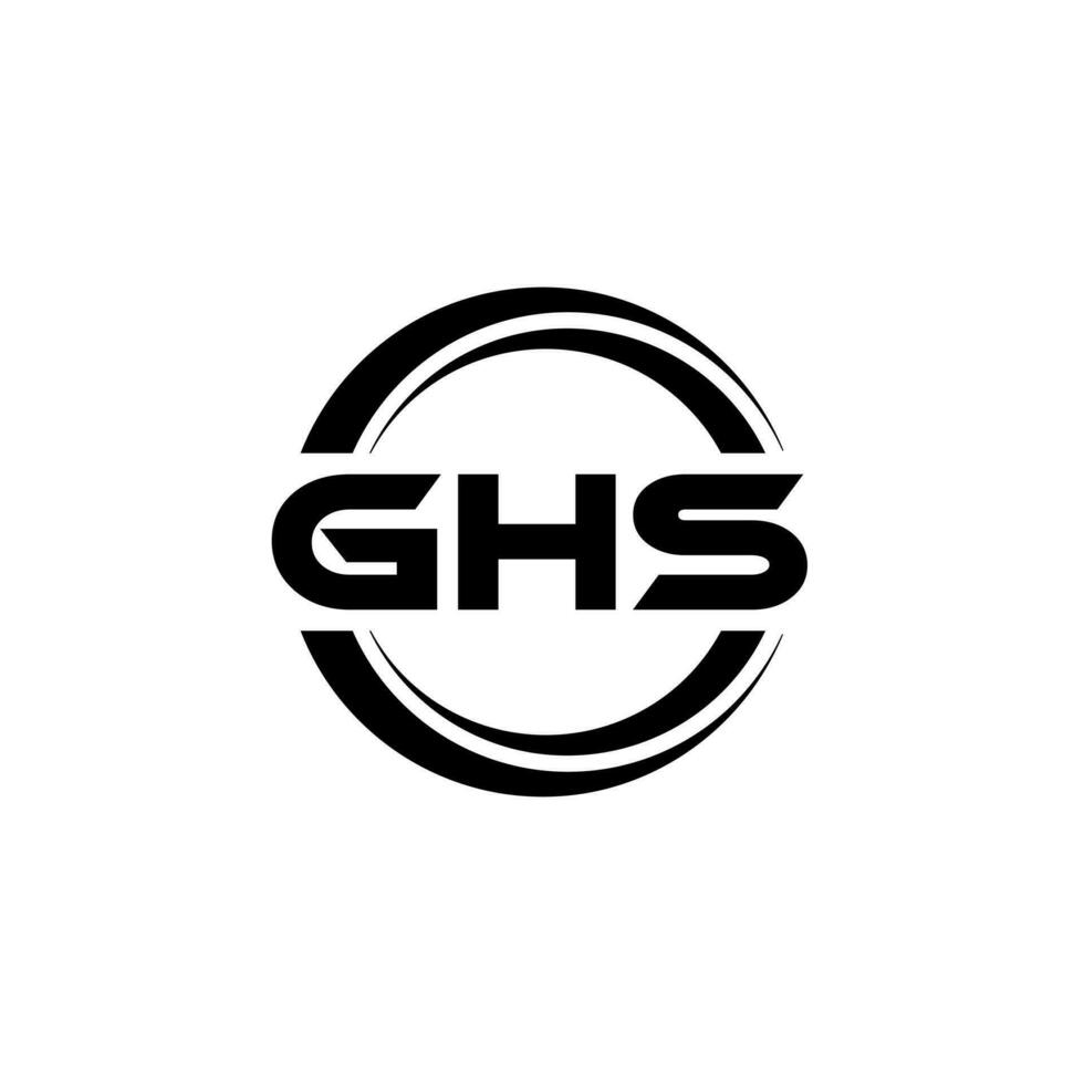 ghs logo ontwerp, inspiratie voor een uniek identiteit. modern elegantie en creatief ontwerp. watermerk uw succes met de opvallend deze logo. vector