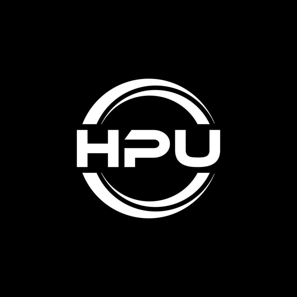 hpu logo ontwerp, inspiratie voor een uniek identiteit. modern elegantie en creatief ontwerp. watermerk uw succes met de opvallend deze logo. vector