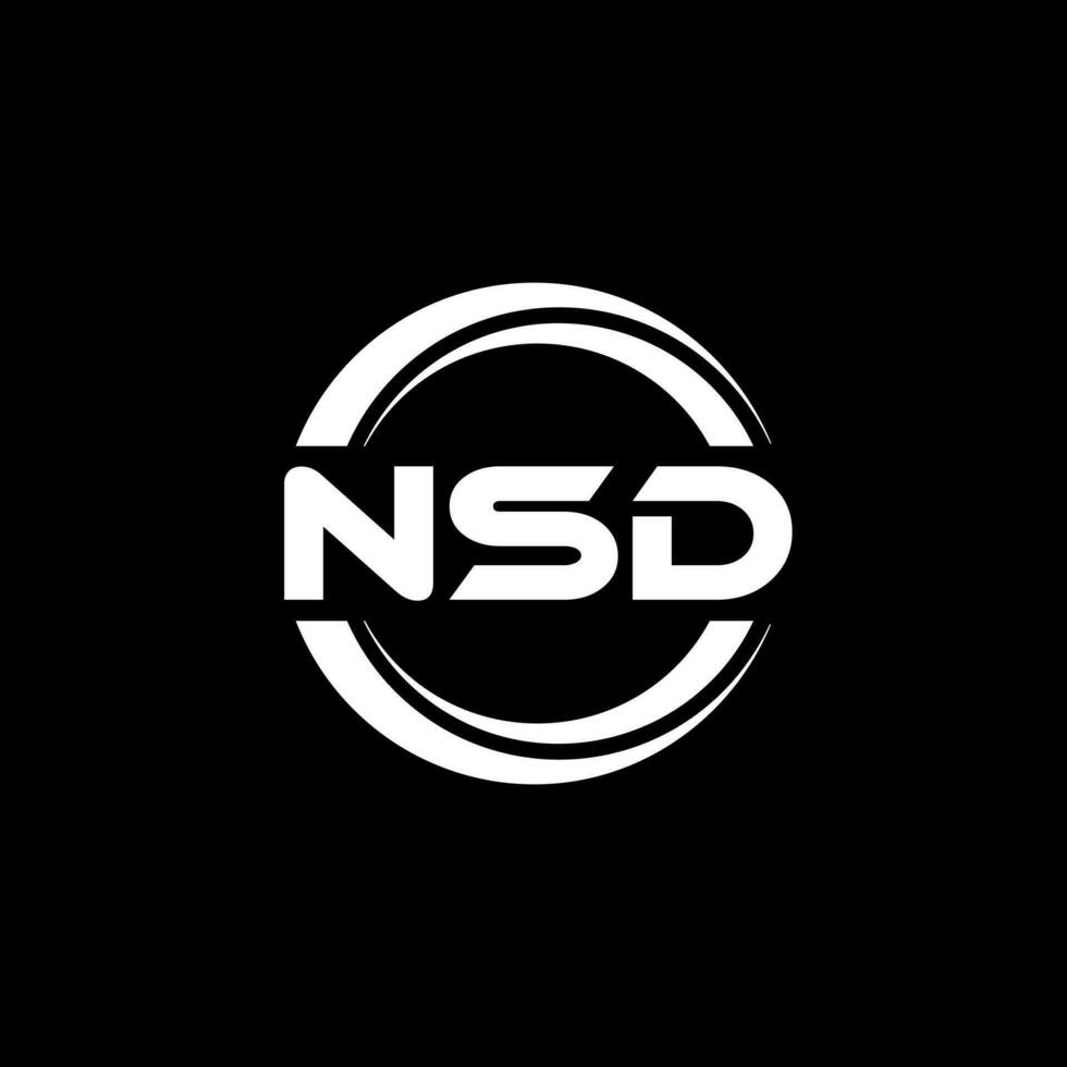 nsd logo ontwerp, inspiratie voor een uniek identiteit. modern elegantie en creatief ontwerp. watermerk uw succes met de opvallend deze logo. vector