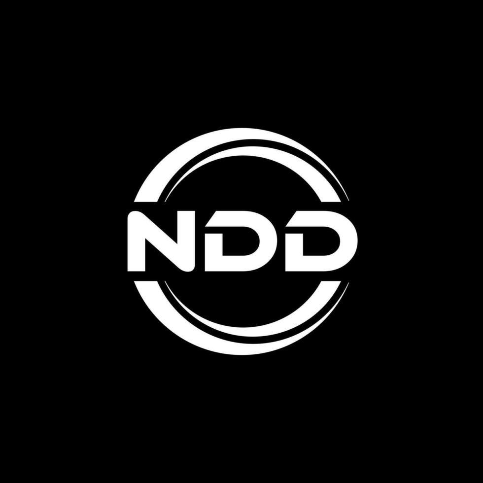 ndd logo ontwerp, inspiratie voor een uniek identiteit. modern elegantie en creatief ontwerp. watermerk uw succes met de opvallend deze logo. vector