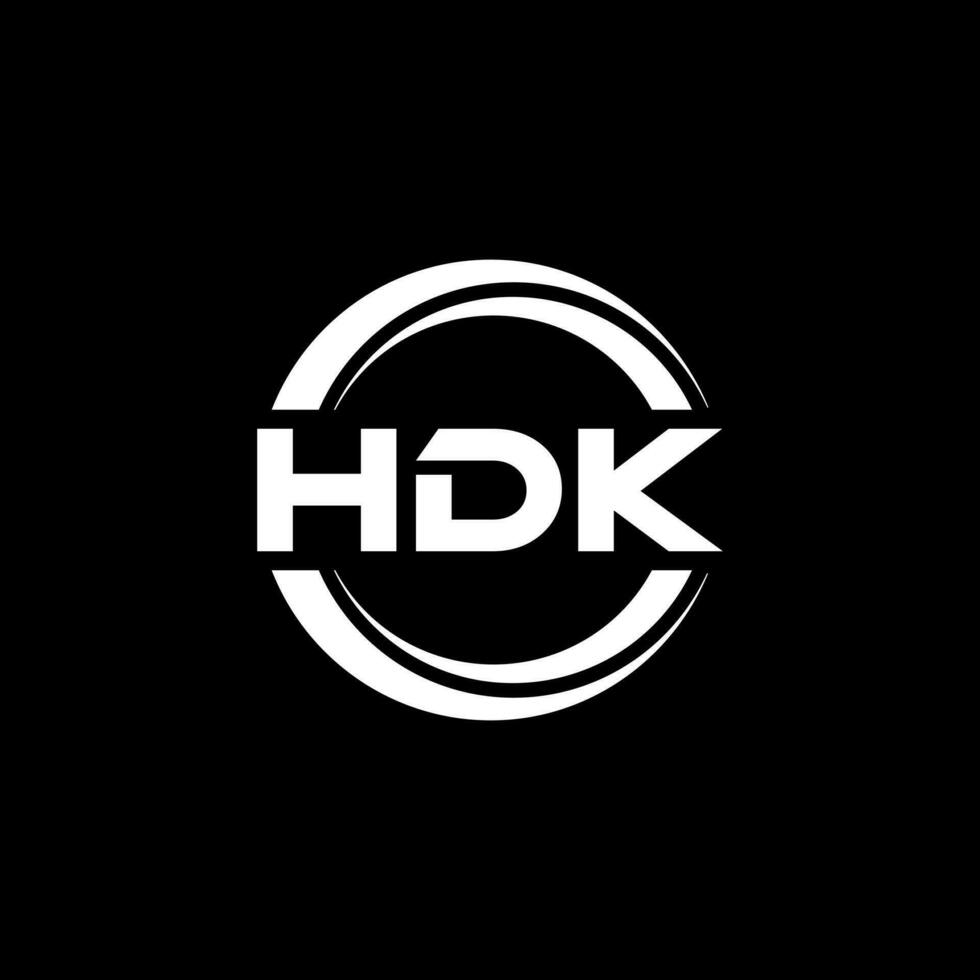 hdk logo ontwerp, inspiratie voor een uniek identiteit. modern elegantie en creatief ontwerp. watermerk uw succes met de opvallend deze logo. vector