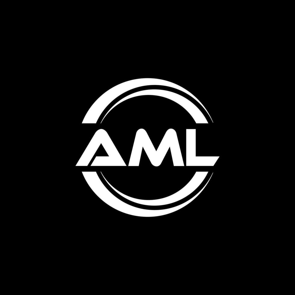 aml logo ontwerp, inspiratie voor een uniek identiteit. modern elegantie en creatief ontwerp. watermerk uw succes met de opvallend deze logo. vector