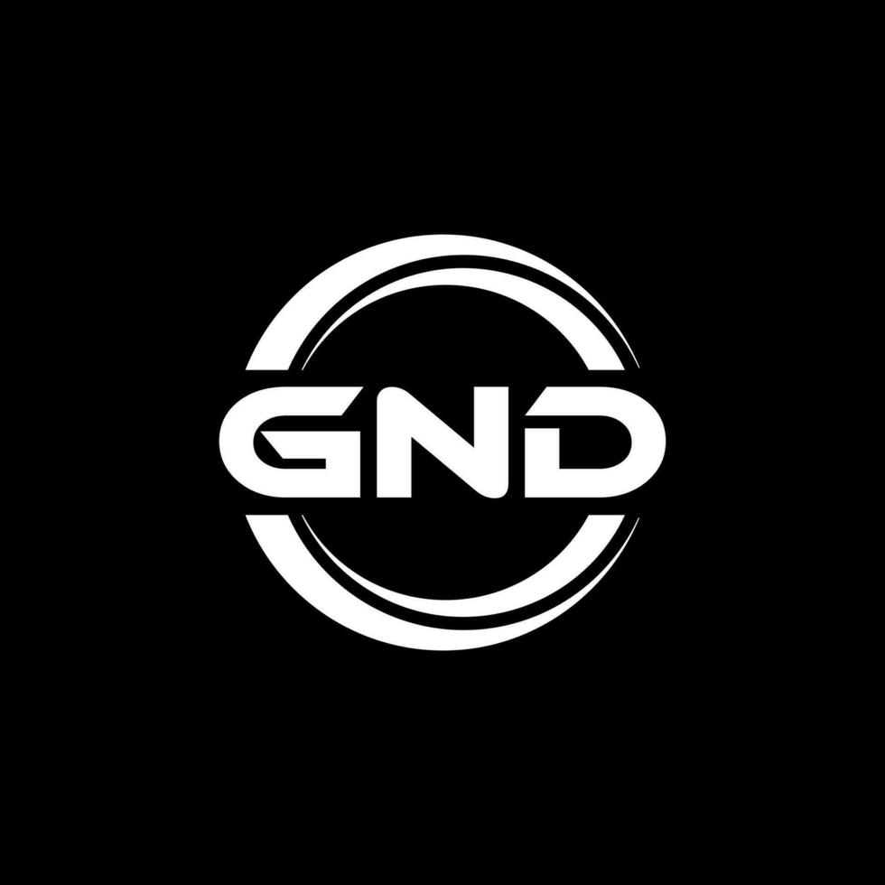 gnd logo ontwerp, inspiratie voor een uniek identiteit. modern elegantie en creatief ontwerp. watermerk uw succes met de opvallend deze logo. vector