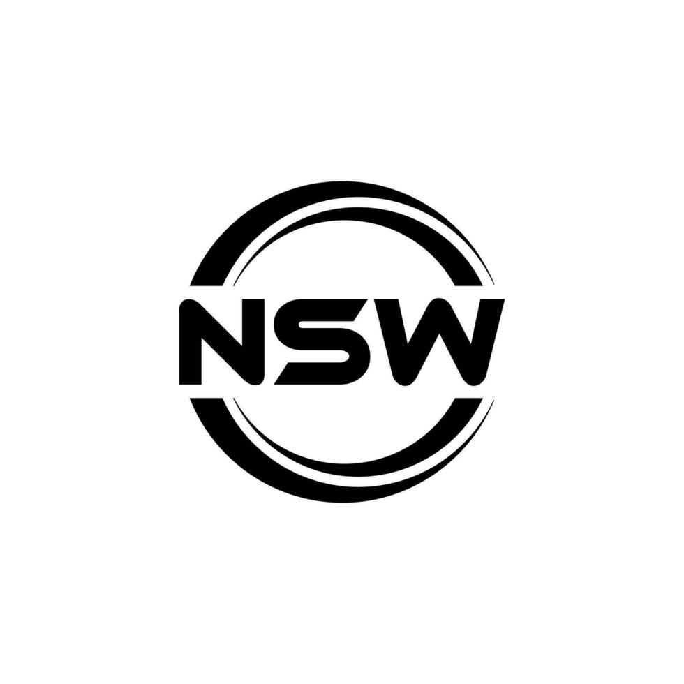 nsw logo ontwerp, inspiratie voor een uniek identiteit. modern elegantie en creatief ontwerp. watermerk uw succes met de opvallend deze logo. vector