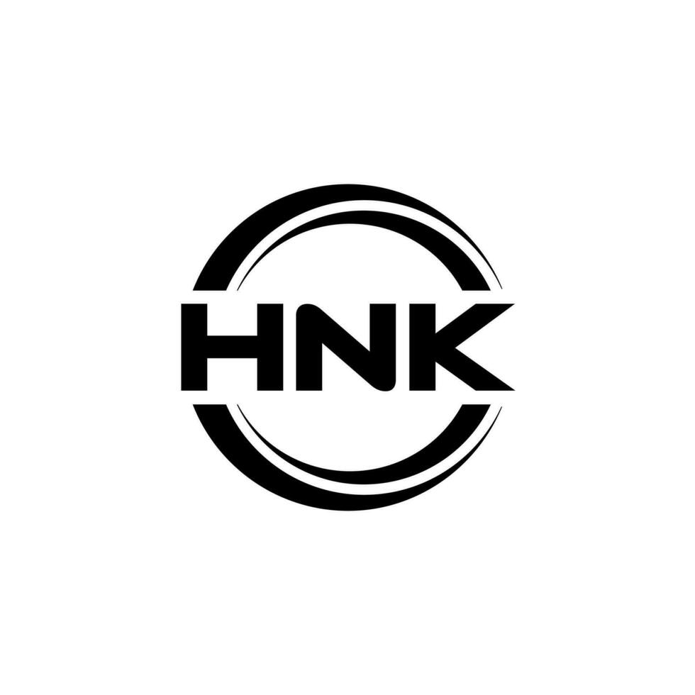 hnk logo ontwerp, inspiratie voor een uniek identiteit. modern elegantie en creatief ontwerp. watermerk uw succes met de opvallend deze logo. vector