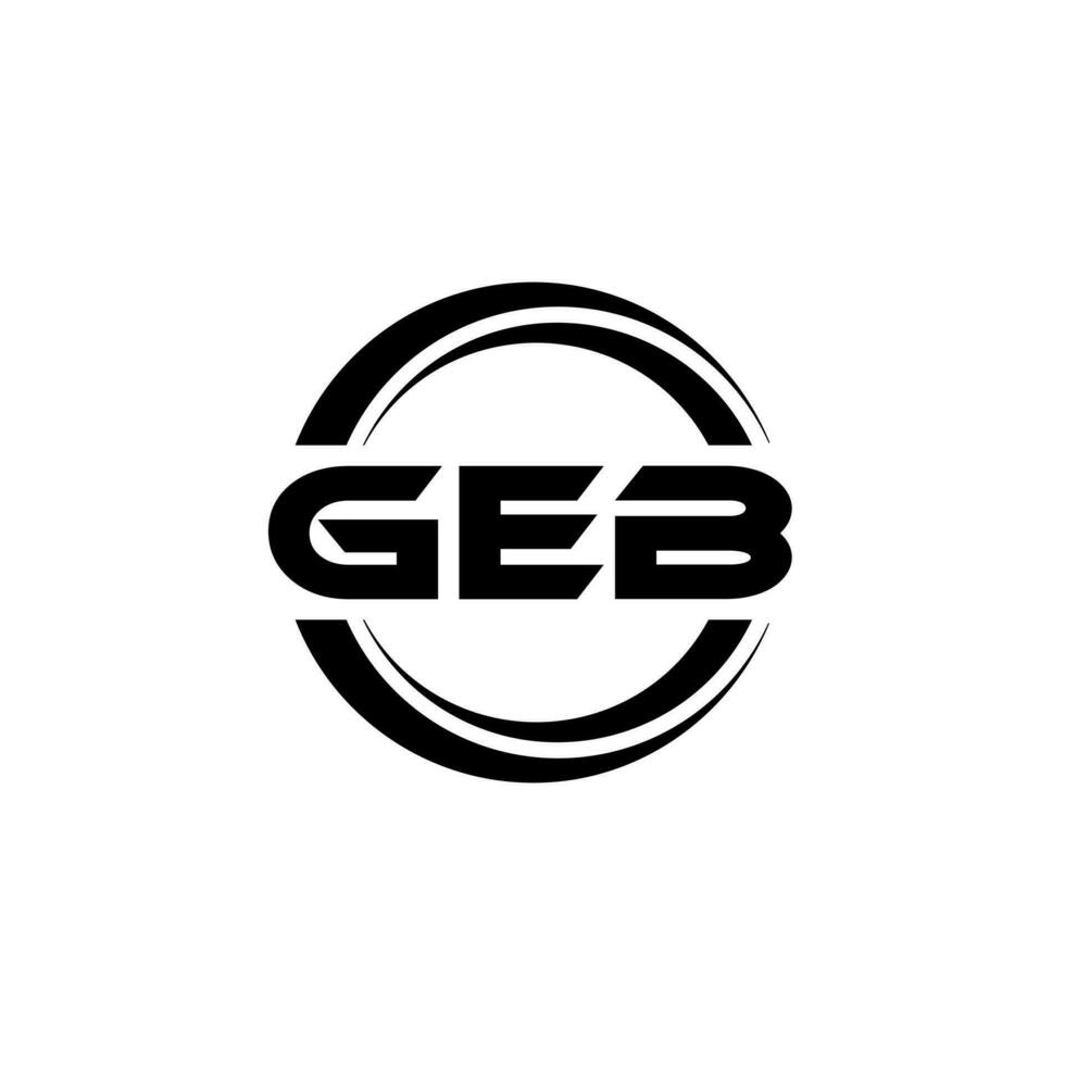 geb logo ontwerp, inspiratie voor een uniek identiteit. modern elegantie en creatief ontwerp. watermerk uw succes met de opvallend deze logo. vector