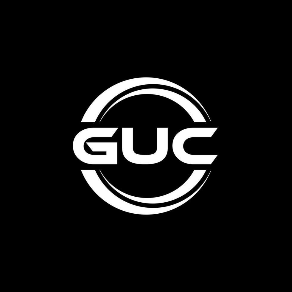 guc logo ontwerp, inspiratie voor een uniek identiteit. modern elegantie en creatief ontwerp. watermerk uw succes met de opvallend deze logo. vector