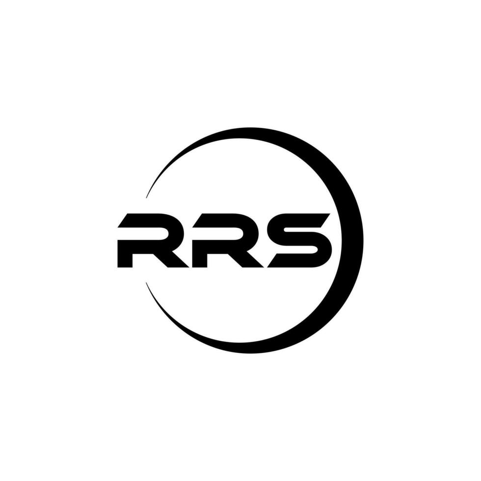 rrs brief logo ontwerp in illustratie. vector logo, schoonschrift ontwerpen voor logo, poster, uitnodiging, enz.