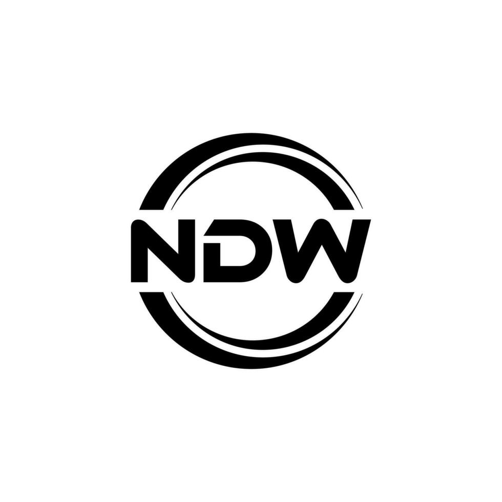 ndw logo ontwerp, inspiratie voor een uniek identiteit. modern elegantie en creatief ontwerp. watermerk uw succes met de opvallend deze logo. vector