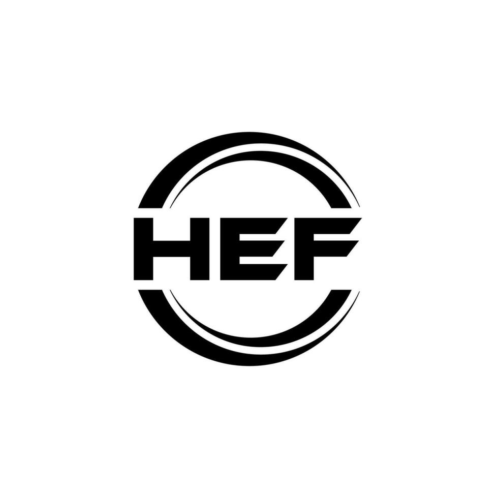 hef logo ontwerp, inspiratie voor een uniek identiteit. modern elegantie en creatief ontwerp. watermerk uw succes met de opvallend deze logo. vector